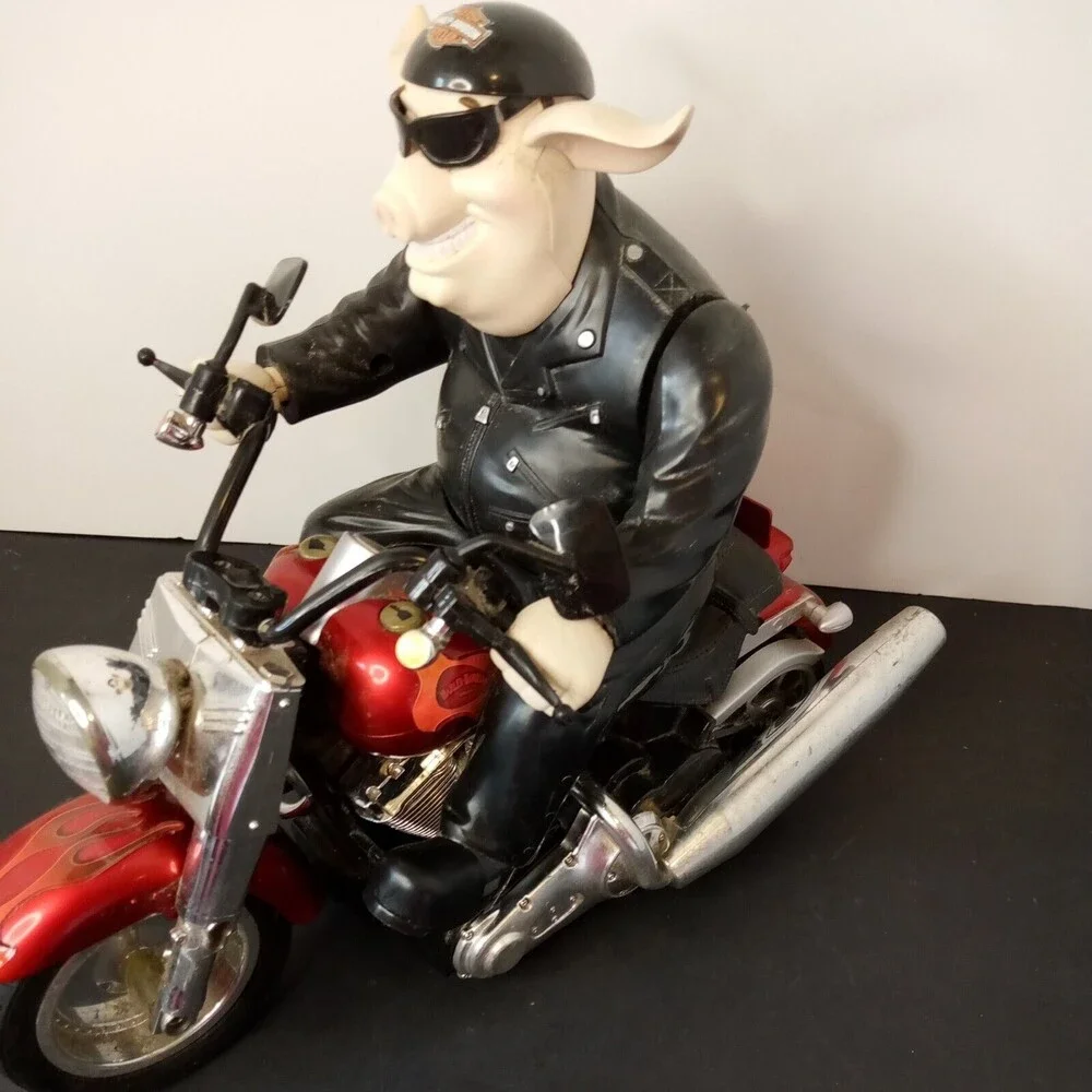Harley Davidson New Bright Pig Motorcycle Has‎ Music Sounds Light Nonworking